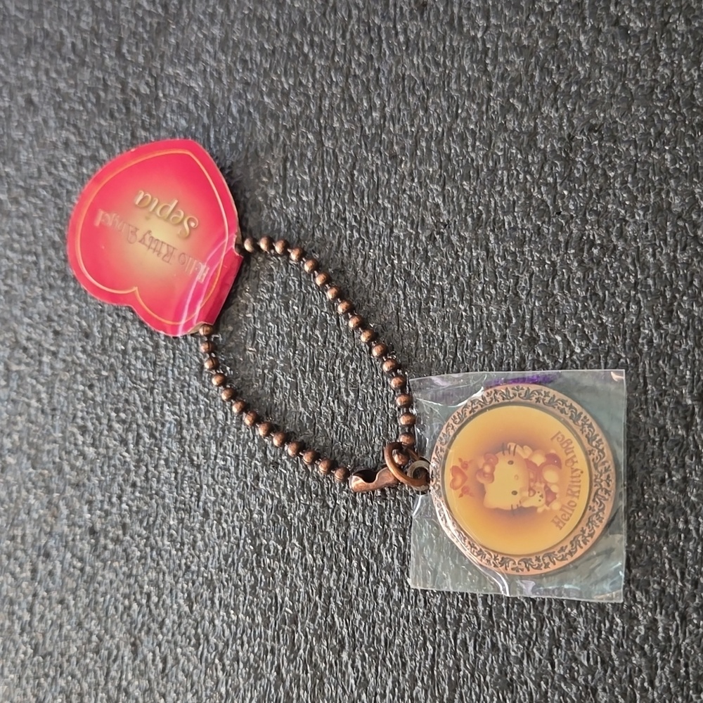 Vintage 1999 Hello Kitty Angel Sepia keychain